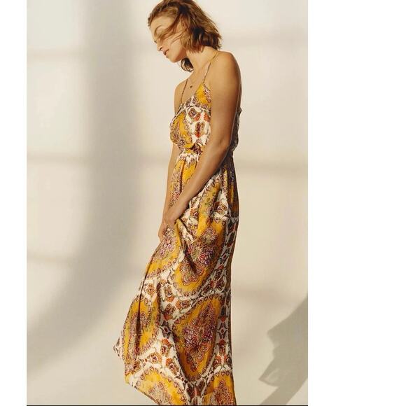 Anthropologie Medallion Maxi Dress Size XS - Picture 1 of 10
